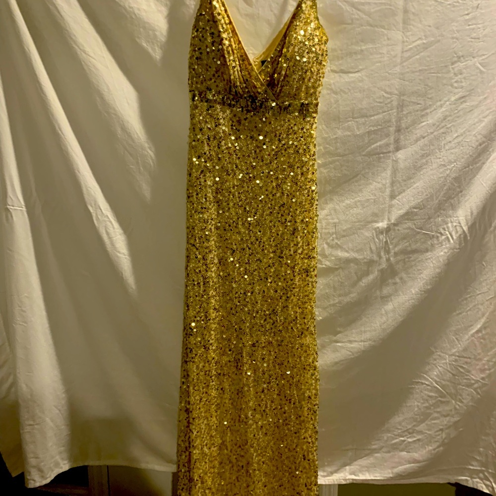 Beautiful beaded gown.